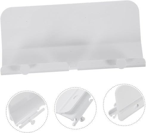 ULDIGI Wall Mount Charging Station Hooks for Bedroom White Wall Shelf Organizer Bedside Phone Holder and TV Remote