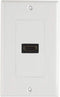 TENINYU Single HDMI Wall Plate (1 Port) - 4K UHD, ARC, Ethernet Pass-Thru Support (1-Gang) White