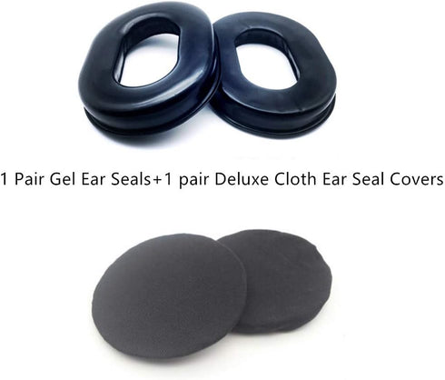 Gel Ear Seals Cushions, Compatible with David Clark H10 Series Aviation Headset, Deluxe Cloth Covers