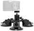 Triple Suction Cup Car Mount with 360 Degree Tripod Ball Head - Camera Suction Mount with 1/4 Threaded Head