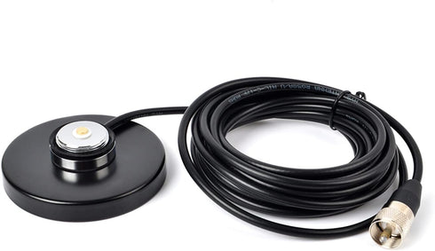 HYS TC-MB90 NMO Mount Magnetic Base for Car Mobile Radio Antenna with 5M RG58 Coaxial Cable