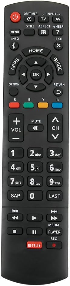 N2QAYB000835 Replacement Remote Control for Panasonic TV TCP50ST60 TCP55ST60 TCL55ET60 TC-P50ST60 TC-P55ST60 TC-L55ET60