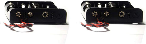 LampVPath (Pack 2 4 4 of AA Battery Holder with Leads, AA Battery Holder with Wires