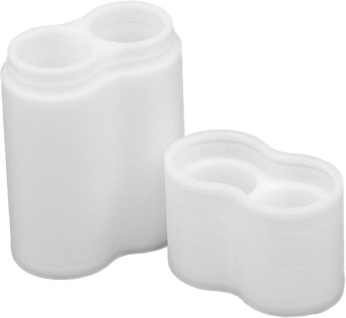 Slimline AAA Battery Case, Soft Durable Material - Pack of 2 (Holds 2 Batteries)