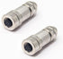 2 Pcs M12 8 Pin Female Connector Straight Aviation Plug, Waterproof, Assemble Type Plug, IP67