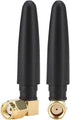 Probox AW050 Mini Dual Band WiFi Antenna (2-Pack), 2.4GHz 5GHz 5.8GHz MIMO RP-SMA Male Right Angle Connectors for WiFi