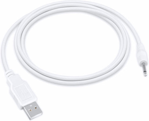 3ft White USB to DC Power Charger Cable Cord Compatible with Bed