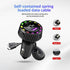 Car Charger Adapter, 4-in-1 Multi-Port Fast Charger 3.1A with Type C Coiled Cable, Compatible with iPhone