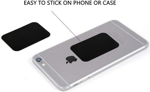Best Tek Mount Metal Plate - Phone Magnet Sticker, 8 Pack for Magnetic Mount