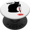 Cat What Funny Black Cat Fun Murderous Cat With Knife PopSockets PopGrip, Swappable Grip for Phones & Tablets
