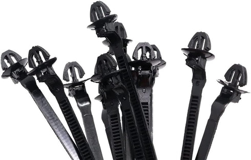 Push Mount Wire Ties, Snap in Zip Tie Automotive Clips Nylon Wire Harness Clips 150pcs
