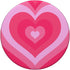 Cute Pink Latte Love Coffee Heart Pattern PopSockets Standard PopGrip, Stylish Girly Design