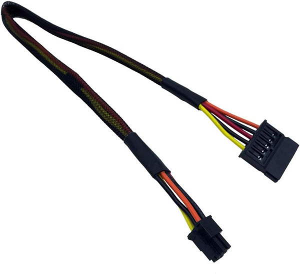 COMeap SATA Power Cable for Dell Inspiron 3653 3650 Series, SATA 15 Pin to Mini 6 Pin ATX Adapter (Pack of 2)