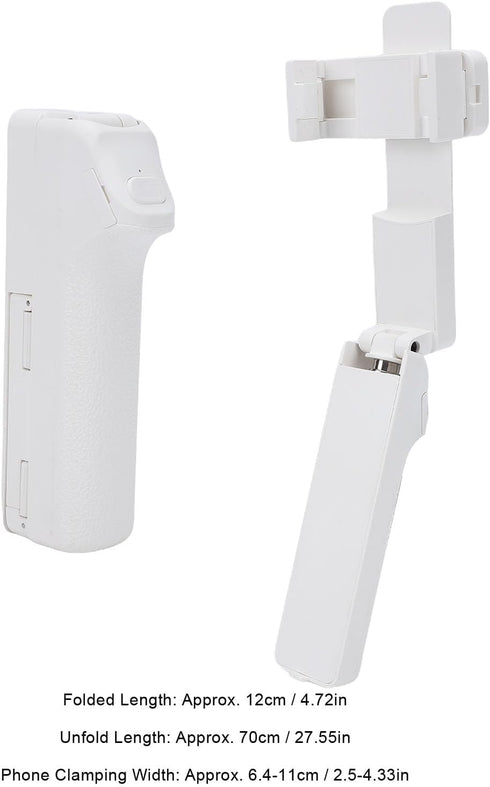 Serounder 4.72in 27.55in 360 Compact Selfie Stick Folded, Extendable to Wireless Bluetooth, Rotation Phone Holder
