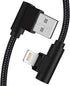 MFi Certified iPhone Charger 3 Pack - 3ft Right Angle Nylon Braided Lightning Cable for iPhone 13, 12, 11, Pro, X, XS,