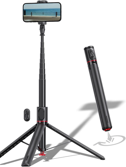 TianfuSpanda 70" Automatic Pop-up Magnetic Selfie Stick, Auto-Open Tripod Stand with Remote, Compatible