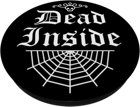 Dead Inside Pastel Goth Elegant Gothic Trendy Skull Web PopSockets PopGrip: Swappable Grip for Phones & Tablets PopSockets Standard PopGrip