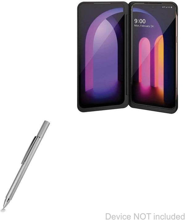 BoxWave Stylus Pen for LG V60 ThinQ 5G, FineTouch Capacitive Stylus, Metallic Silver