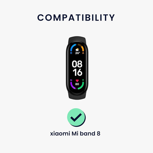 kwmobile Nylon Band, Replacement Strap Compatible with Xiaomi Mi Band 8 for Fitness Tracker
