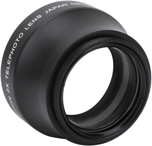 Telephoto Lens with Lens Case, 37mm 2X Conversion Lens for Any Camera with 37mm Lens Thread