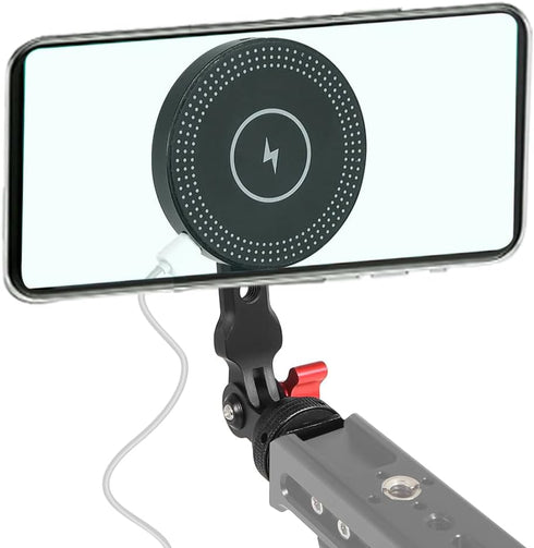 NovelGoal Magnetic Wireless Charger Mobile Phone Holder Stand Tripod Adapter Mount for Magnet Bracket (Charger Combo)