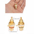 Gold Plated Female RCA Phono Panel Mount Chassis Socket Plug Jack Connector - (6 Pcs)