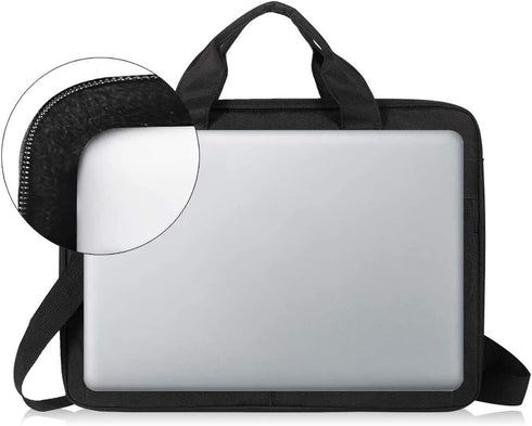 LANDICI 15.6 Inch Laptop Bag Carrying Case, Slim Waterproof Sleeve Cover for MacBook Pro, Black
