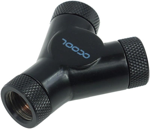Alphacool HF G1/4" Y-Connector, Triple Rotary - Deep Black
