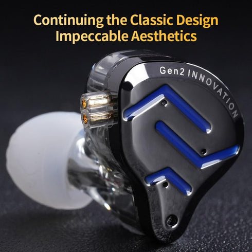 KZ ZSN PRO 2 HiFi IEM Earbud, Dynamic Driver and Balanced Armature Hybrid in-Ear Headphone, Silver