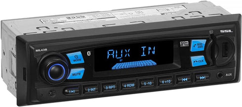 Sound Storm Laboratories ML43B Multimedia Car Stereo, Bluetooth Audio, USB, SD, AUX in, Wireless Remote