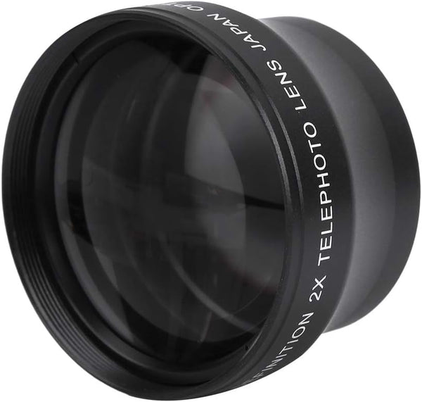 2X Camera Lens for 37mm Mount Camera, 2X Magnification High Definition Telephoto Converter Lens