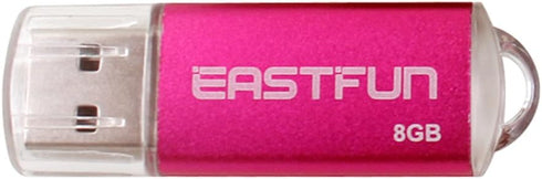 EASTFUN 5Pcs 8GB 2.0 USB Flash Drive USB Flash Memory Stick Thumb Stick Pen(Five Mixed Colors: Blue Purple Rose Green