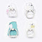 4-Pcs Cute Phone Ring Holder Stand, Bear Panda Mobile Phone Stand Holder, 360 Rotation Finger Ring Grip Mount for