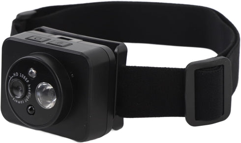 ciciglow 1080P 128GB Head Mounted Action Camera, Adjustable Angle Small Head Mounted Sports Camera, LED Headlamp