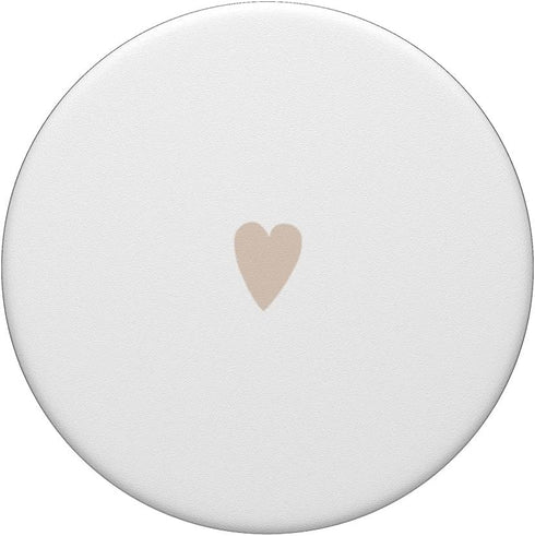 PopSockets Standard PopGrip, Sand / Beige / Tan Hand Drawn Heart Minimalist Love