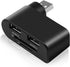 ZhangyiHot 1Pc Black 4 in 1 USB 2.0 Hub Docking Station 1 USB2.0