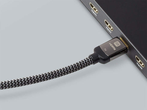 Monoprice 4K Braided High Speed HDMI Cable, 20 Feet, CL3 In Wall Rated, Active, Gray