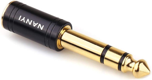 NANYI 1/4'' Male to 1/8'' Female Stereo Headphone Adapter Connect Cable - Upgrade 6.35mm Jack Stereo Socket Male to
