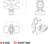 RAM Mounts RAP-B-201U-A Composite Double Socket Arm - Short Arm for B Size 1" Ball Components