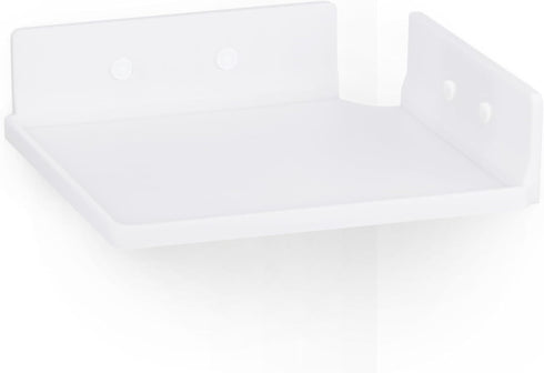9" Small Corner Shelf Mount, Adhesive & Screw in, for Speakers, Cameras, Baby Monitors, Plants, Books Electronics