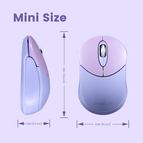 Perixx PERIMICE-802PP Wireless Bluetooth Mouse, Portable Design, Compatible with Windows, iOS, Android PC