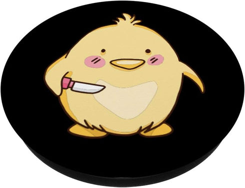 Cute Little Chick With A Knife Chicken Lover Gift PopSockets Swappable PopGrip