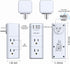 USB Multi Plug Outlet Extender, YISHU Surge Protector with Rotating Plug, 6 AC Plug Extender with 3 USB