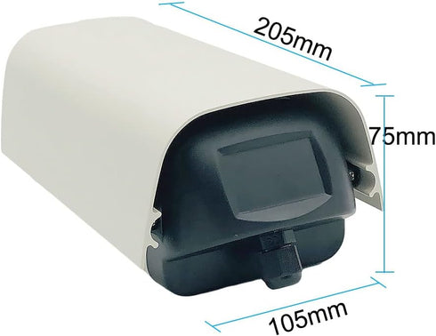 6 Inch Small Duty Aluminum CCTV Housing - Weatherproof Security Camera Mount Enclosure, Dust Cover Case