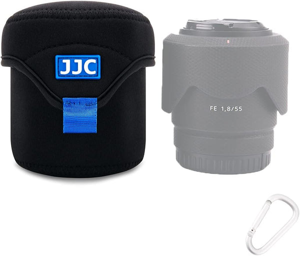 JJC Water Resistant Neoprene Camera Lens Pouch, Fold-Over Bag for Mirrorless Lenses Up to 3.1 x 3.1 for Sony, Canon,