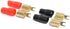 2 Pairs Connectors Adapters Crimp Barrier Spades Copper Gold Plated 0 Gauge Spade Terminal