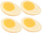 TOYANDONA 4pcs Boiled Egg Model PVC Artificial Food Props for Photography Realistic