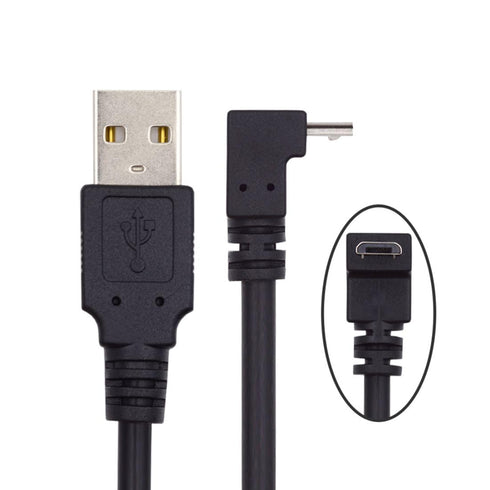 chenyang USB 2.0 to Micro USB 90 Degree UP Angled Data Charge Extension Cable, 0.3M