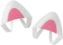 kwmobile Cat Ears for Overear Headphone (Set of 2), Fits Headbands 1" to 1.5" Diameter, White/Dark Pink
