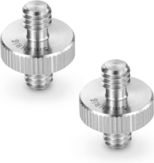 SMALLRIG 1/4" to 1/4" Male Threaded Screw Adapter, Double Head Stud for Camera Cage, Pack of 2-828